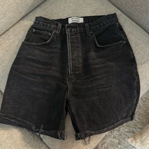 Reformation Bermuda denim shorts distressed size 27
